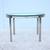 Mid-Century Modern Geiger Metal Series Round Clear Glass Coffee Table 5 thumbnail