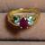Vintage Lab-Created Ruby and Cubic Zirconia 14K Ring 16 thumbnail