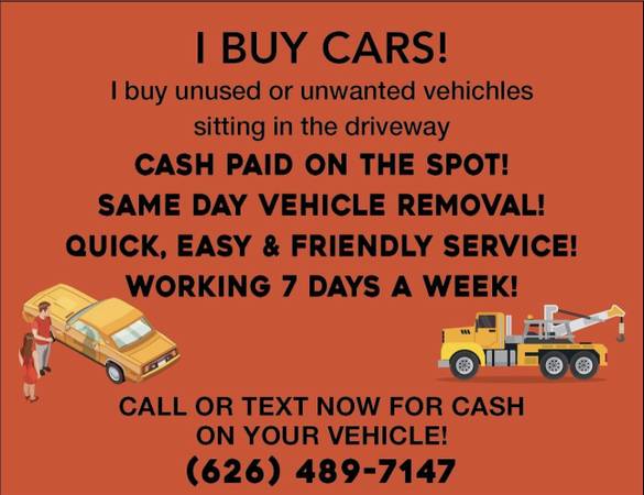 Cash 4 Cars! Running or Not! Cash Paid On the Spot! 1