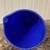 Blue Cased Glass Pitcher 2 thumbnail