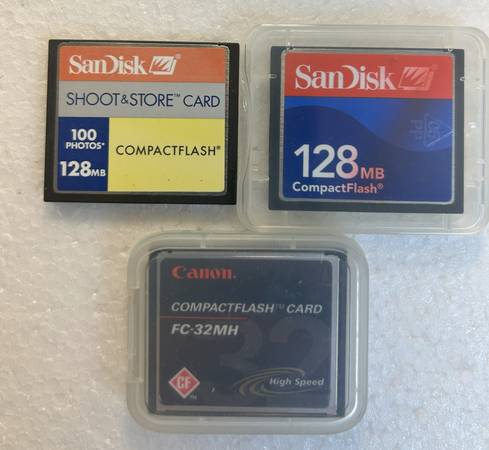 Memory Cards, 128MB, 128, 32, Canon, SanDisk 1