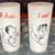 Vintage 1950s Set 6 MCM Poker Faces Frosted Comic Glasses 6 1/4 ” Tall 2 thumbnail