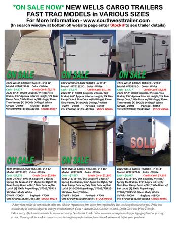 WELLS CARGO FAST TRAC MODELS @ SOUTHWEST TRAILER SALES (760) 788-8900 1