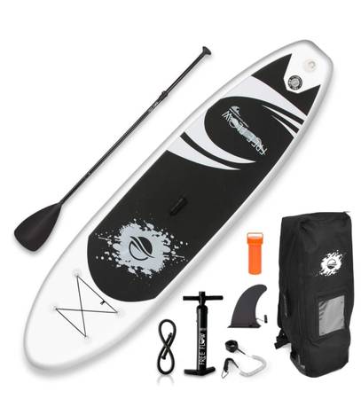 Brand New 11' 2 Person Inflatable SUP Paddle Pump Leash Fin Backpack BNIB Never  1