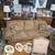 Gorgeous Super Clean Slightly used 7' Taupe Nova Suede Sofa w/Pillows 1 thumbnail