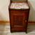 Antique Marble top Coal Hob Cabinet Nightstand End Table Accent Brass 1 thumbnail
