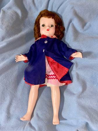 Madam Alexander, BINNIE WALKER w Blue Coat and White, Red Dress 1