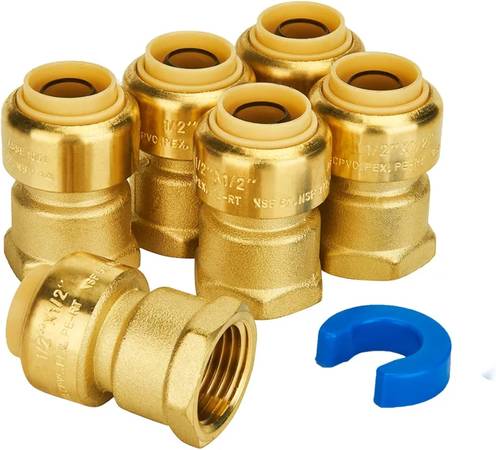 87.001/2" Sharkbite connectors and Solder fittings 1