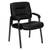 Black  LeatherSoft Reception Area Side Chair with Titanium Metal Frame 1 thumbnail