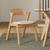 Set of 6 Article Meja Dining Chairs- Oak & Bristol Ivory 5 thumbnail