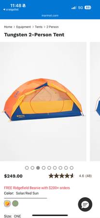 New marmot tent 1