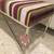 Upholstered Bench with Velvet Stripes Seat & Metal Base, 49" Long, NEW 3 thumbnail