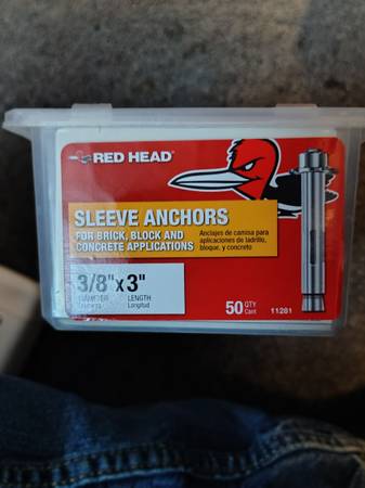 Red Head 3/8" x 3" Sleeve Anchors 50pk 1