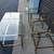 Set of 3 Brass Tables with Beveled Glass Tops- 1980'S Vintage. 14 thumbnail