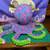 Crocheted Medium-large Blue Pink Green Octopus plushie 4 thumbnail