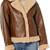 NEW- Levi's Ladies' L Faux Leather Trucker Moto Jacket Sherpa Lined 1 thumbnail