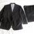 100% WOOL BLACK SUIT & PANTS SIZE: R48 MADE IN POLAND PLEATED 1 thumbnail