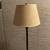 Vintage Black Metal Floor Lamp-Neutral-Tone Shade-Works Perfectly! 2 thumbnail