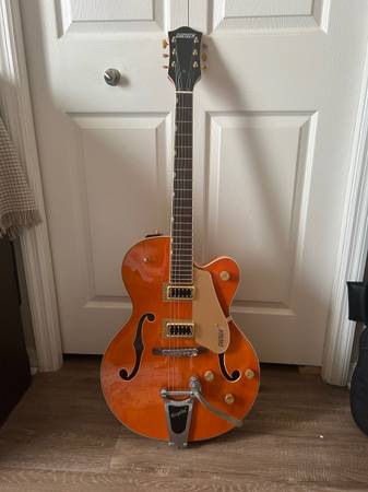 2020 Gretsch G5420T Hollow Body Guitar Orange w/ Hard Case 1