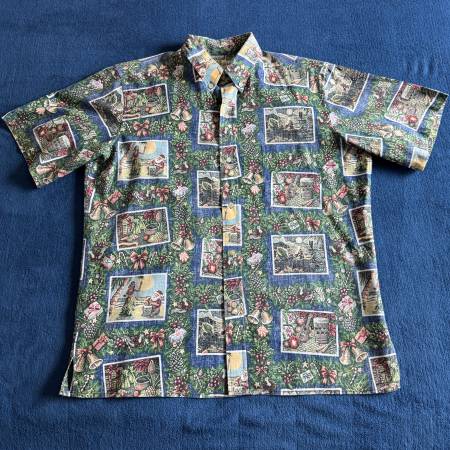 Reyn Spooner 2015 Mele Kalikimaka Christmas Hawaiian Shirt Large 1