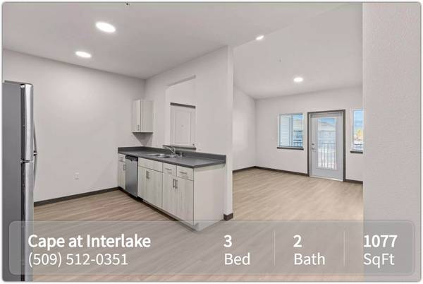 Your search ends here: Perfect 3 BR, 1077 Sq Ft spaces! 1