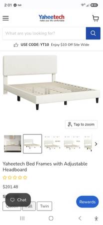 Full size Yaheetech platform bed 1