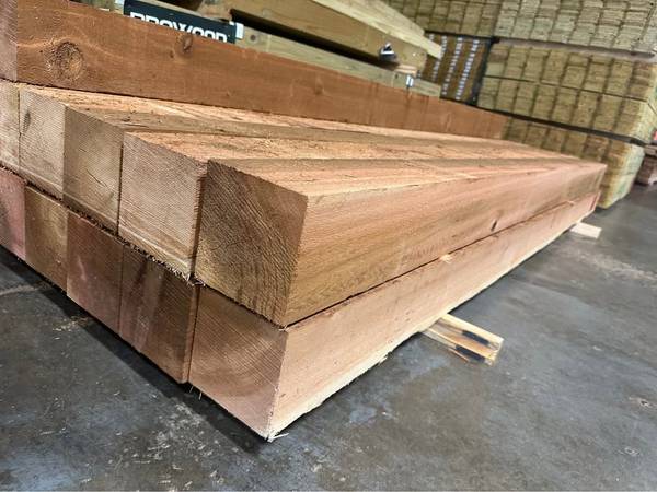 6x6 Cedar Posts for pergola, deck, porch, fence 1