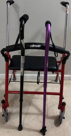 Combo Set Of Drive Medical 1239RD, BeneCane & DMI Walking Canes 1