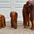 Set of 3 Mid Century Hand-Carved Elephants 4 thumbnail