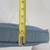 TUFTED INDOOR BENCH CORNER CUSHION BLUE GRAY 15" x 17" NEW 3 AVAIL 5 thumbnail