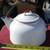 Vintage Enamelware White Teapot Red Trim & Wooden Black Bale Handle 9 thumbnail