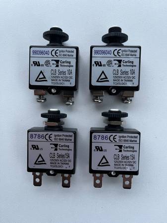Blue Sea Systems Push Button Reset-Only CLB Circuit Breakers with Quic 1