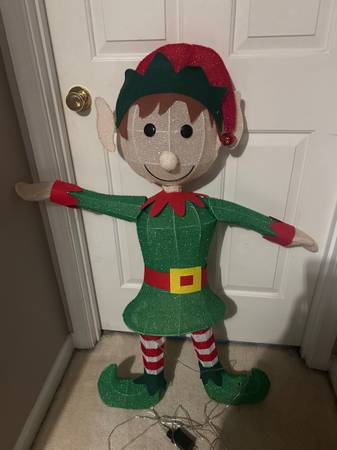 Outdoor light up Christmas elf 1