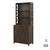 Dining Hutch Storage Sideboard with Bar: Brown Wood 4 thumbnail