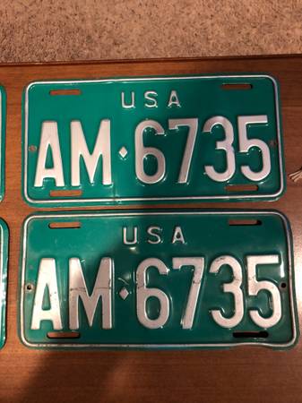 Pair of 1966-1973 US Military Overseas License Plates 1