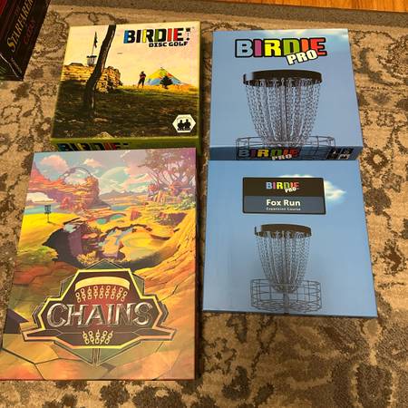 Disc Golf board game lot! Birdie Pro Fox Run expansion Chains Raptors Knoll 1
