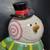 Lori Siebert Festive Ceramic Snowman Cookie Jar - A Sweet Twist Oneida Rare Find 5 thumbnail