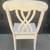 Pair of White Wood Lattice Back Dining Chairs 7 thumbnail