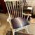 Vintage  Heirloom Wooden Rocking Chair in Cream White 2 thumbnail