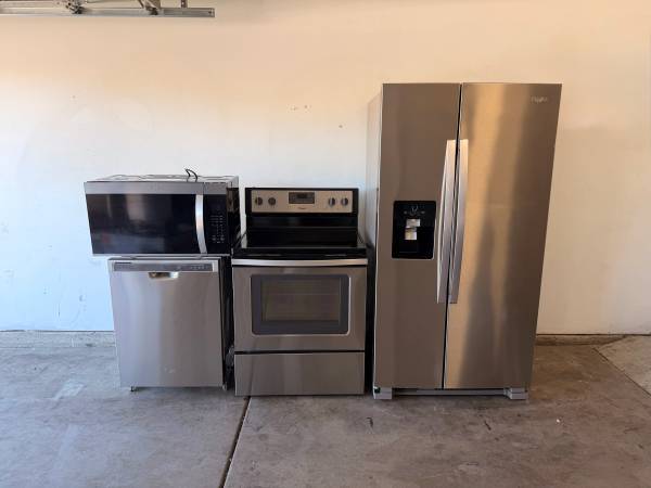Refrigerator Range Dishwasher Microwave Kitchen Set 60 Day Warranty 1