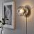 2 NEW IKEA SOLKLINT Sconces Wall lamp E26 LED bulb brass/gray glass 5 thumbnail