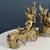 Pair of French Antique Cast Brass Belle Epoque Style Andirons, c.1,920 2 thumbnail