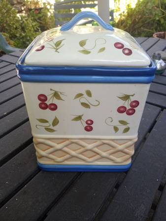 Cherry Ceramic Cookie Jar 1