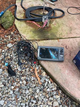 Lowance sonar depth finder with transducer 1