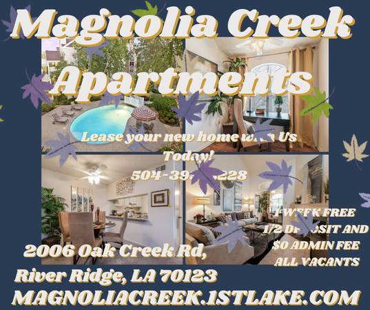 $1,490 / 2br - 1111ft2 - Specials ! 1/2 off Deposit and $0.00 Admin fee 2bed 2bath 1 week free (River Ridge)63903650710274120