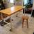 SOLID TABLE Wood Kitchen Table Rolling Desk HYDRAULIC up down table 1 thumbnail