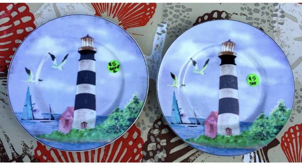 Set of 2 Lighthouse Plates 1