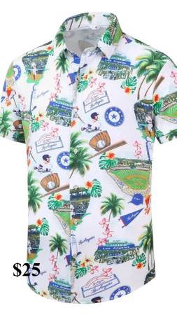 Dodgers Theme Hawaiian Shirt $25 1