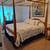 Vintage Solid Oak Pencil Post Canopy Bed Frame 1 thumbnail