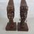 African Hand Carved Tribal Folk Art Wood Man & Woman Busts Signed 12" 2 thumbnail